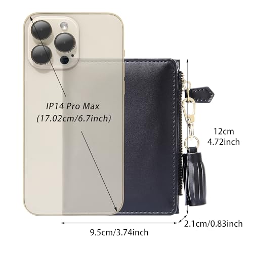 GEEAD Small Wallets for Women Bifold Slim Coin Purse Zipper ID Card Holder - Image 3
