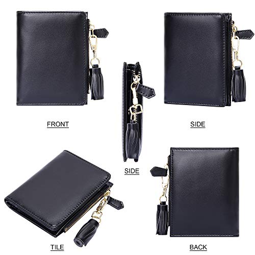GEEAD Small Wallets for Women Bifold Slim Coin Purse Zipper ID Card Holder - Image 5