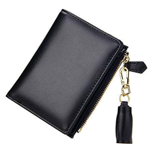 GEEAD Small Wallets for Women Bifold Slim Coin Purse Zipper ID Card Holder - Image 1