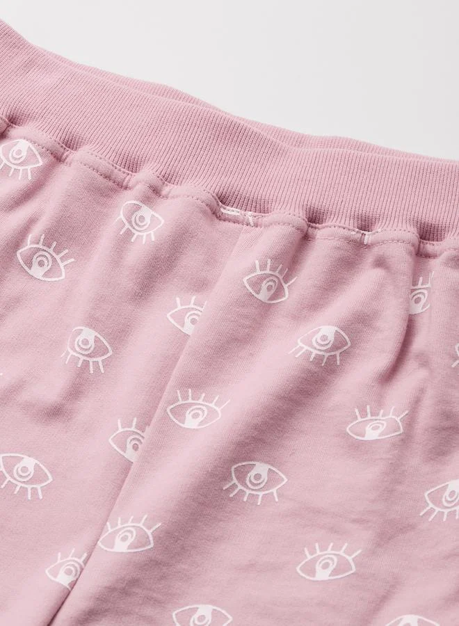 NOH.VOH Noh.Voh All Over Eye Print Shorts with Elasticated Waistband