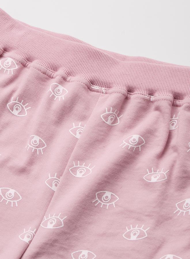 نو- ڤو شورت بطبعات عيون من نو.فوه بخصر مطاطي - Image 5