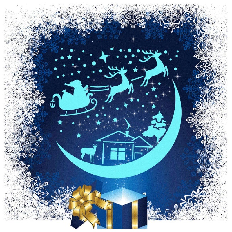 BPNHNA 12pcs Christmas Painting Stencils Bell Christmas Tree Wreath Santa Claus Deer Snowman Template Sets for Wood Paper Fabric Glass Art Creation Craft Projects(6x6 Inches) - Image 3