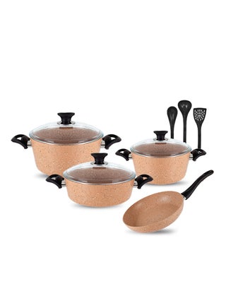 Nautilus QUANTUM Granite Non Stick Cookware Set , 10pcs Pots and Pans Set