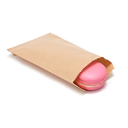 Volanic 100PCS 4X6 Inch Kraft Paper Bags Small Flat Party Favor Bag for Bakery Cookies Sandwich Soap Packing - Image 5