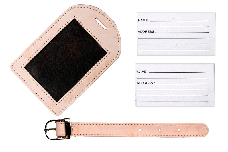 Sukeshcraft Luggage Tags Suitcase Tag Travel Bag Labels 3 Pcs.Combo (Marble Red) - Image 3