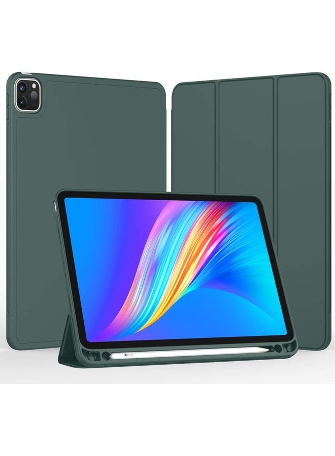 ELTRAZONE Midnight Green Trifold Smart Case for iPad Pro 11-Inch (2022/2021) – Soft TPU Back, Pencil Holder, Auto Wake/Sleep, and Charging Support - Image 2