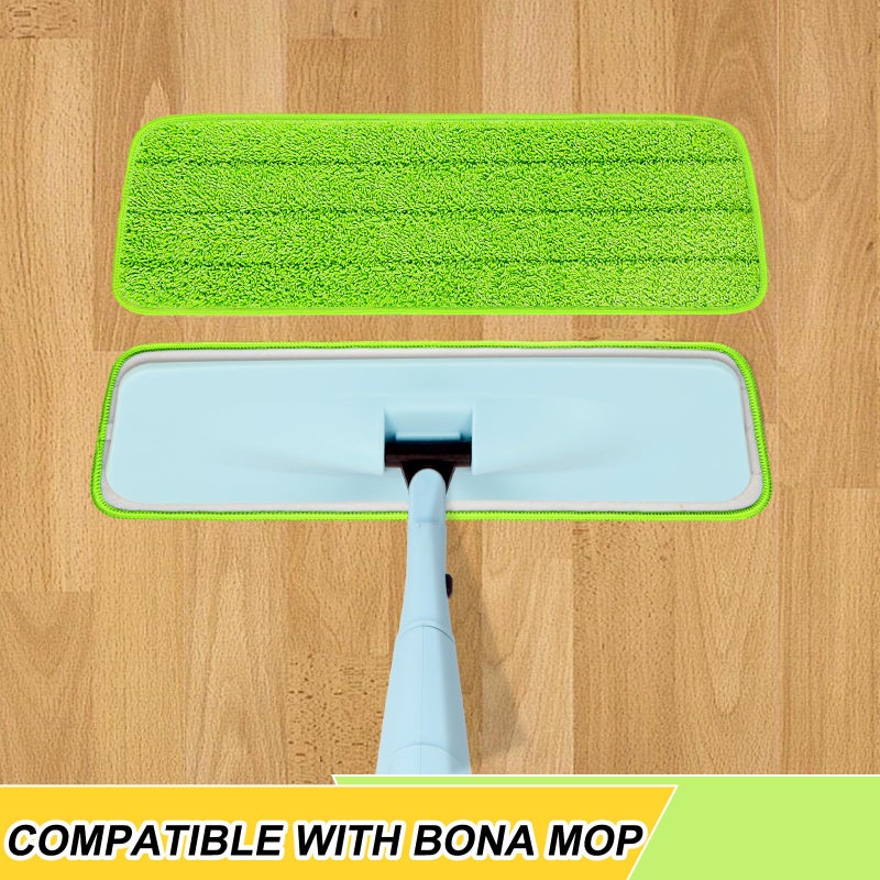 H-Gamely 16.5 inch Reusable Mop Pads Microfiber Spray Mop Replacement Heads for Wet/Dry Mops Compatible with Bona Floor Care System (5 Pack) - Image 2