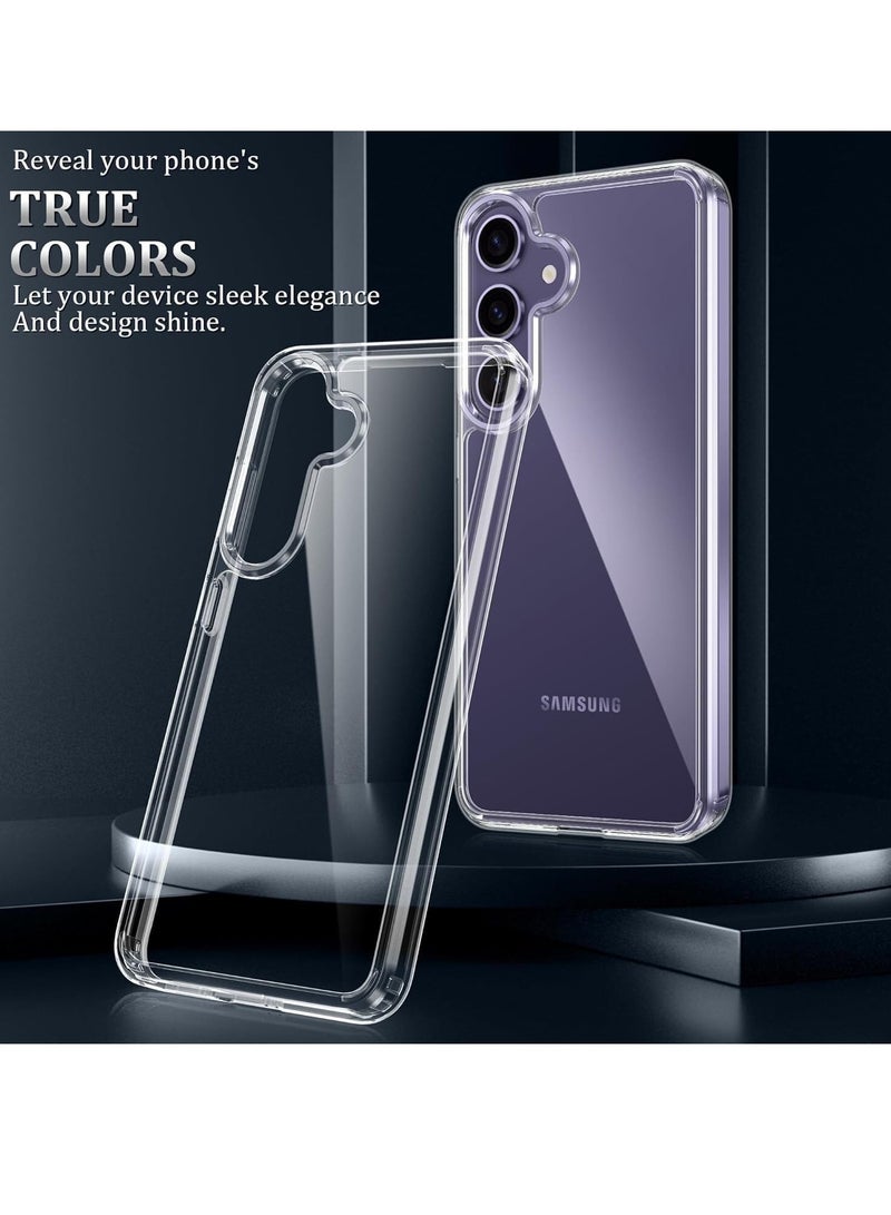 ELTRAZONE Samsung Galaxy S24 Case 5G Clear (6.2inch) Zero-Fingerprints Anti-scratch Hard Back Cover,Slim and Soft TPU Full Coverage Drop Proof for Samsung s24 Case-Clear - Image 3