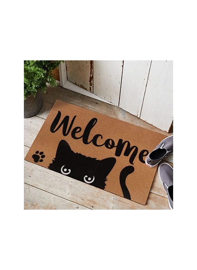 The Bros Black Cat Welcome Doormat - Funny Cat Mat with Non-Slip Backing for Indoor/Outdoor Use - Perfect for Entryway, Porch, Housewarming or  - Image 5