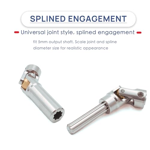HOPLEX Universal Stainless Steel Drive Shaft Heavy-Duty Driveshafts for Axial SCX10 90046 AXI03007 TRX4 Redcat Gen8 1/10 RC Car Crawler Upgrade 75mm-95mm(1PC) - Image 3