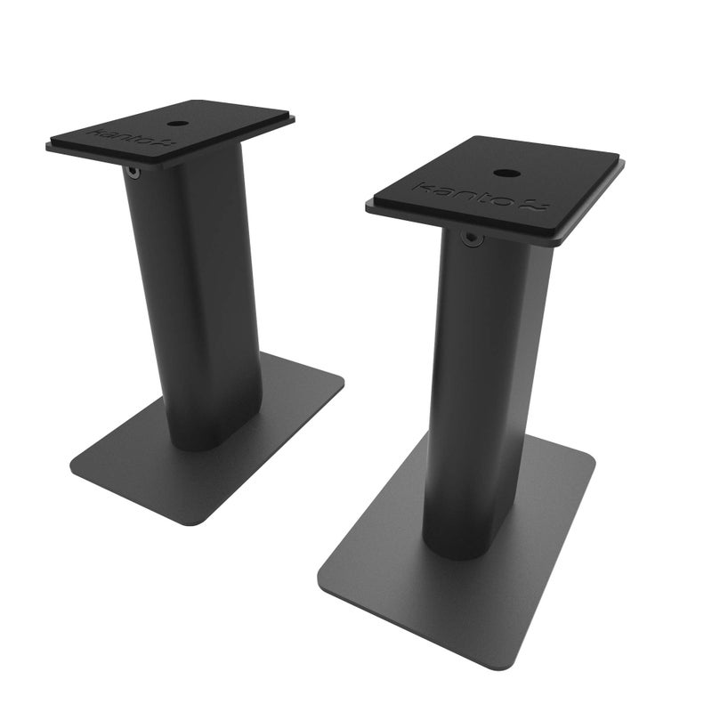 Kanto SP9 Rising Desktop Speaker Stands for SmallMedium Bookshelf Speakers CompactMidSize 24 Studio Monitors 83 Tall Black Pair
