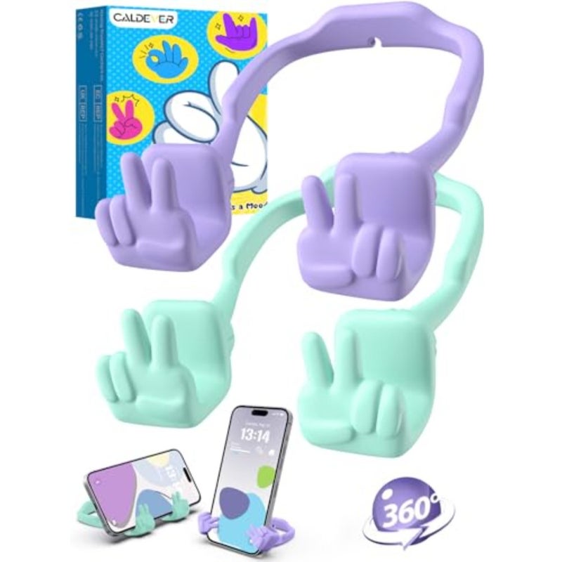 4 Pack Thumbs Lazy Cell Phone Stand Stocking Stuffers for Teens Girls Boys Gifts Phone Holder for Desk Cool Gadgets Birthday Gifts for Women Men Teenage Adults Wife - Image 3