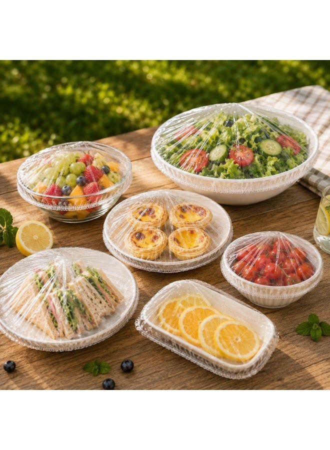 Wall Mounted Food Cover Storage Box with 180 Disposable Food Covers | Kitchen Organizer for Elastic Fresh-Keeping Covers | Plastic Wrap & Food Storage Container Dispenser - Image 1