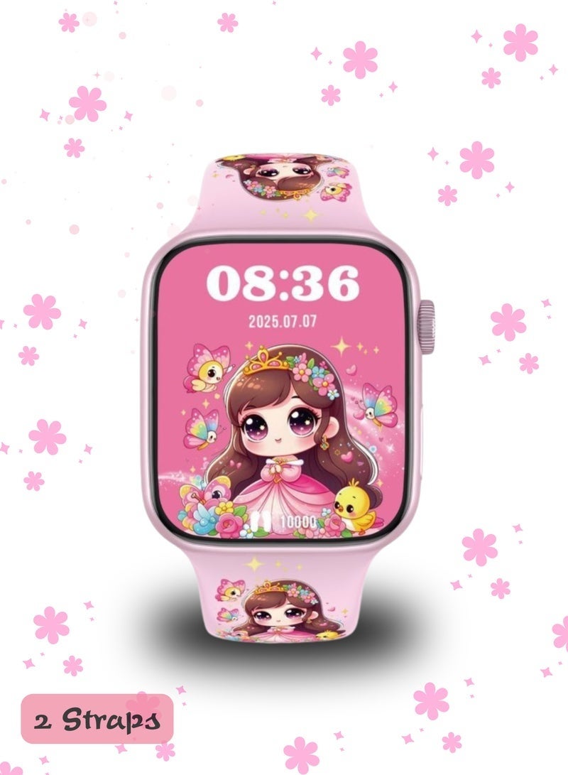 modio MW20 Mini Smart Watch for Girls & Ladies – 36mm Small Dial, Elegant Touchscreen Display, Dual Silicone Straps, Fitness & Health Tracker with Heart Rate & Sleep Monitor – Pink - Image 1