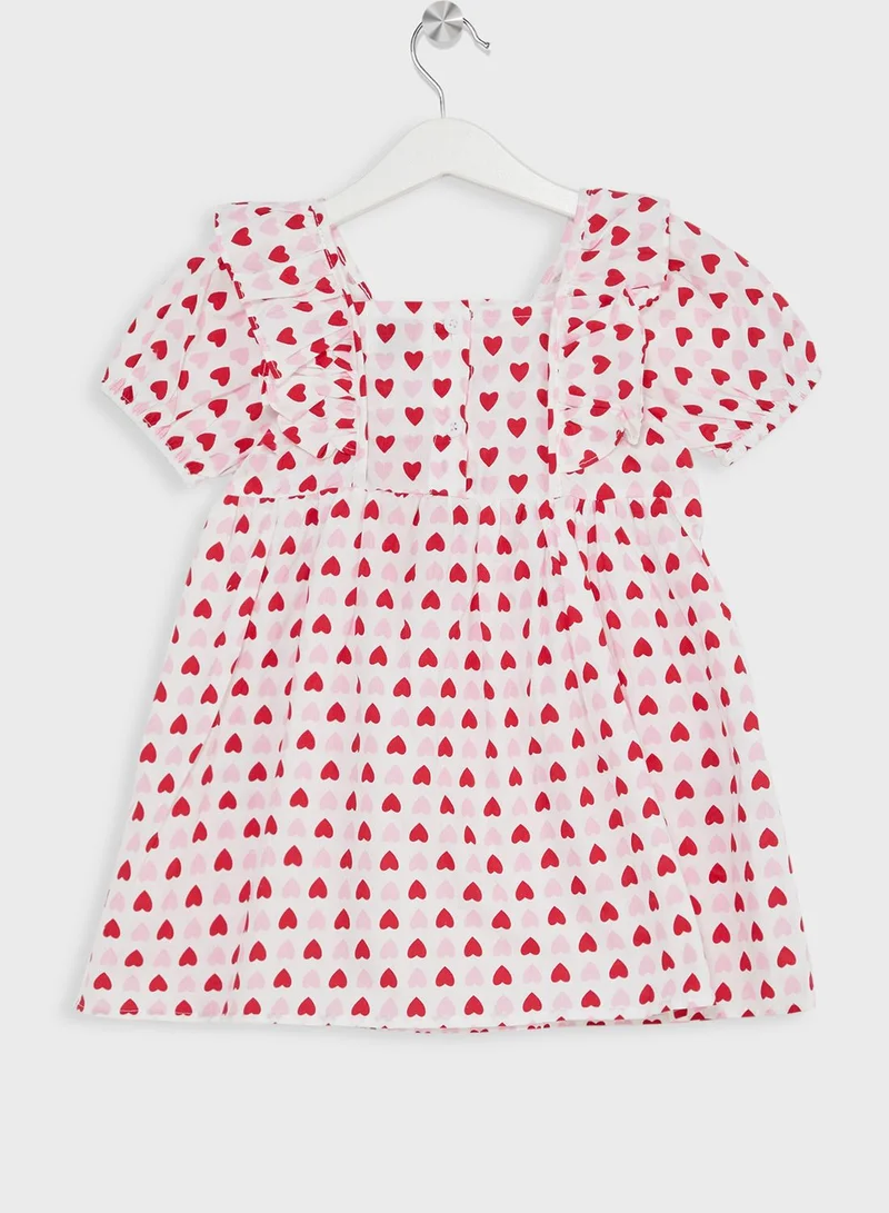 Pinata Girls All Over Printed Puff Sleeve Dress