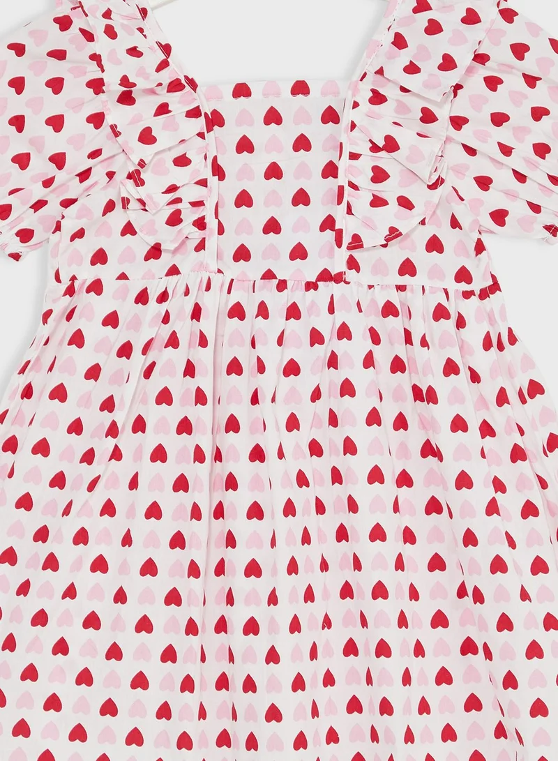 Pinata Girls All Over Printed Puff Sleeve Dress