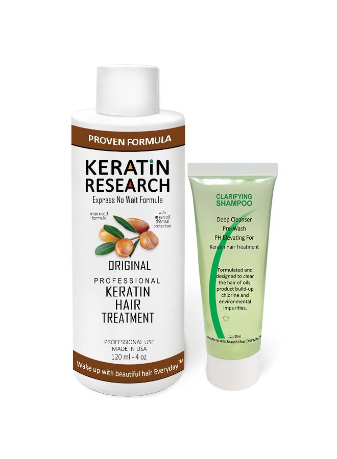 KERATIN RESEARCH KERATIN RESEARCH Brazilian Keratin Hair Treatment Straightening Complex Blowout LONG Lasting Organic Natural Results with Argan Oil Keratina Brasilera  - Image 1