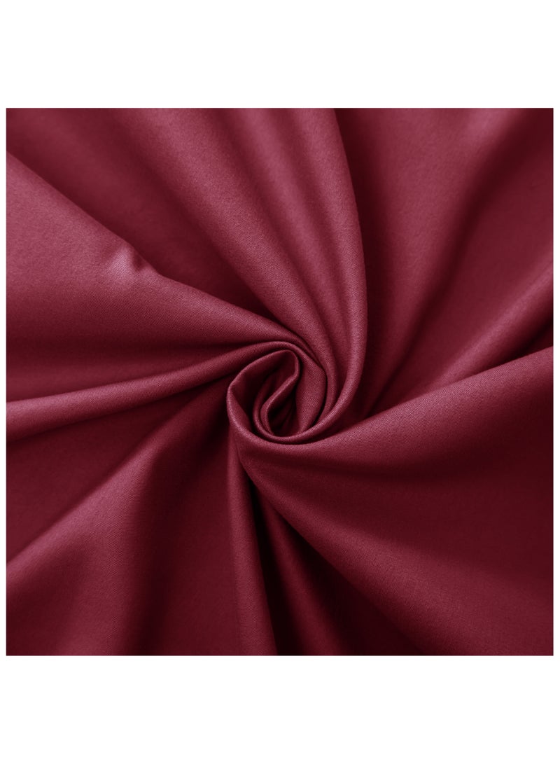 Panax Bedding Queen Bed Sheets Set - 4 Piece Bedding - Brushed Microfiber - Shrinkage and Fade Resistant - Easy Care (Burgandy, Queen) - Image 5