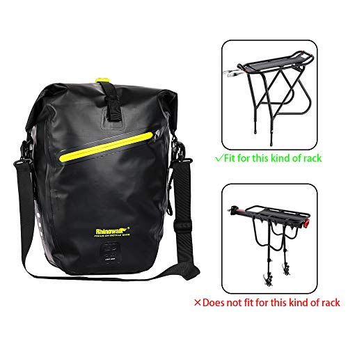 Rhinowalk Bike Bag Waterproof Bike Pannier Bag 27L,(for Bicycle Cargo Rack Saddle Bag Shoulder Bag Laptop Pannier Rack Bicycle Bag Professional Cycling Accessories) - Image 5