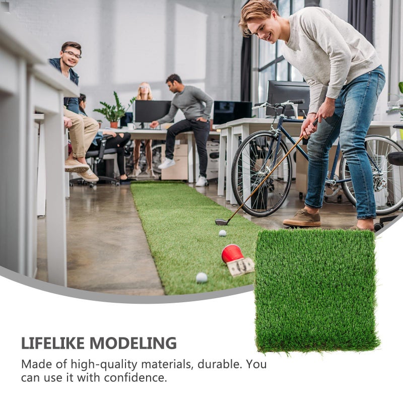 Golf Hitting Pad Practice Grass Mat Portable Indoor Outdoor Training Turf For Swing Practice - Image 4