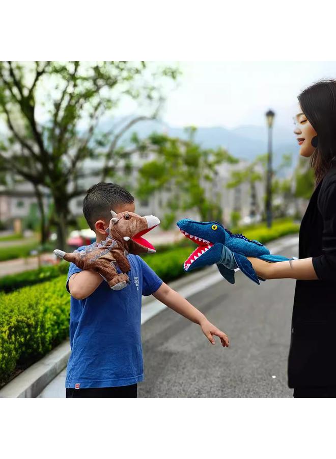 Bluejw 2024 New Open Mouth Dinosaur Hand Doll Toy Large Open Mouth Animal Dragon Comfort Gloves A Generation Of Hair  - Image 5