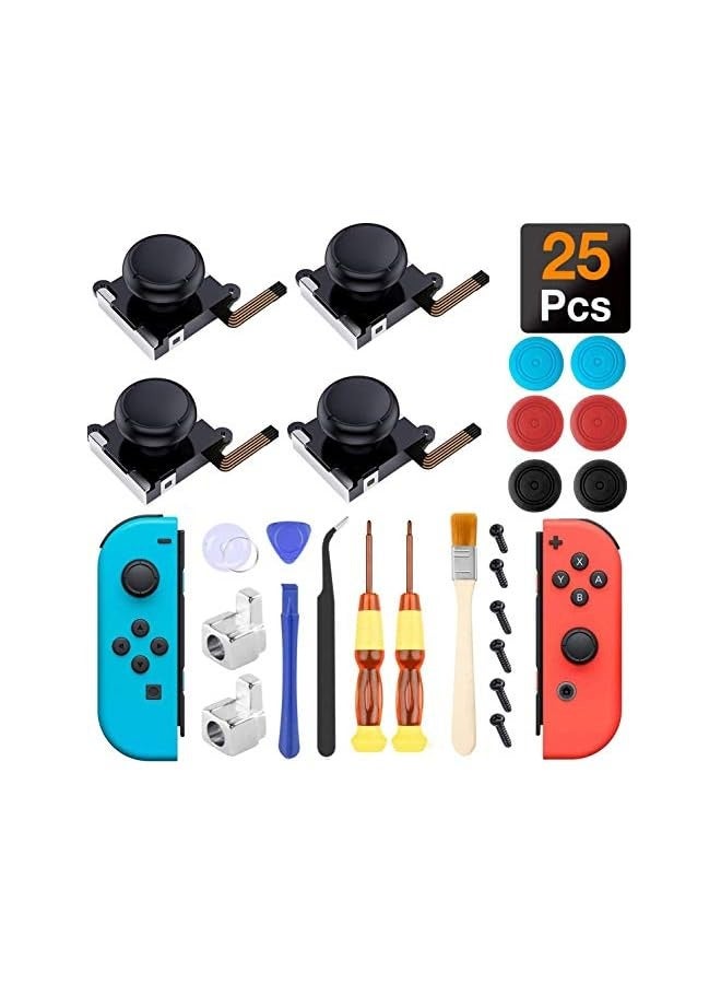 بروماس عصا التحكم جويكون بديلة لنينتندو سويتش - عبوة من 4 قطع - Image 1