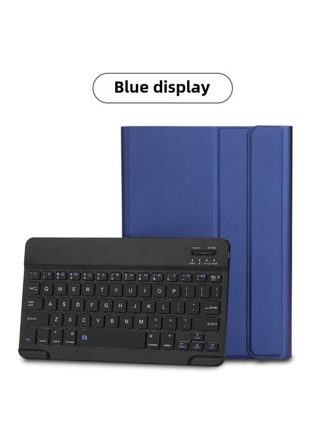 For Samsung S7FE Bluetooth Keyboard Split A7 Protective Case P610 Backlit Keyboard Flat Leather Case S6lite-Color:Blue Leather Case + Black Normal Keyboard-Applicable Model:Samsung S5E 10.5 (2019) T720  - Image 1