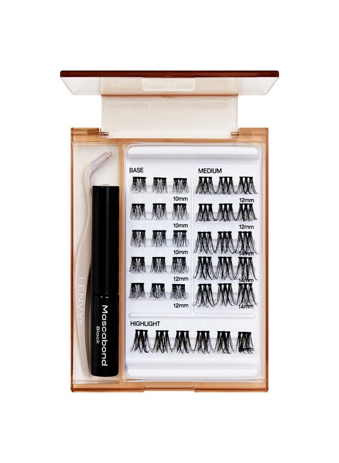 i.Envy i-ENVY Cluster Palette Kit, DIY Lash Makeup, Customizable Under Lash Extension Layering All in One Convenience, Mini Applicator & Mascabond Glue Included (Neutral) - Image 3