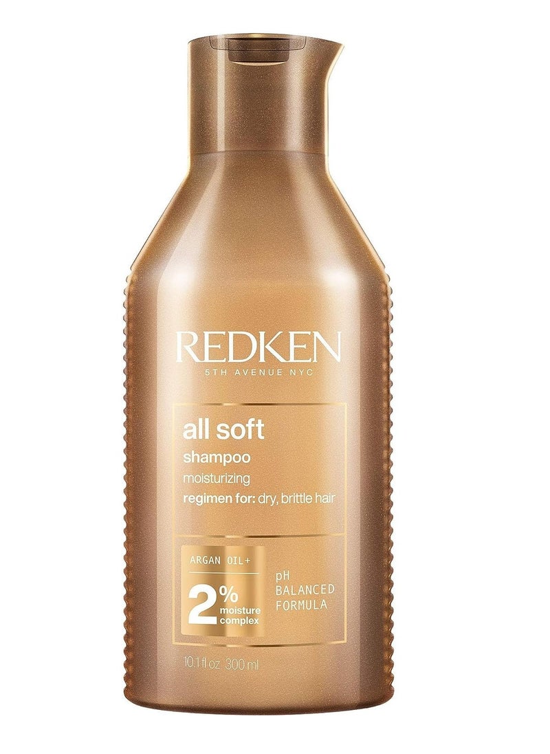 REDKEN - Redken All Soft Shampoo | For Dry/Brittle Hair | Provides Intense Softness and Shine | With Argan Oil - Image 1