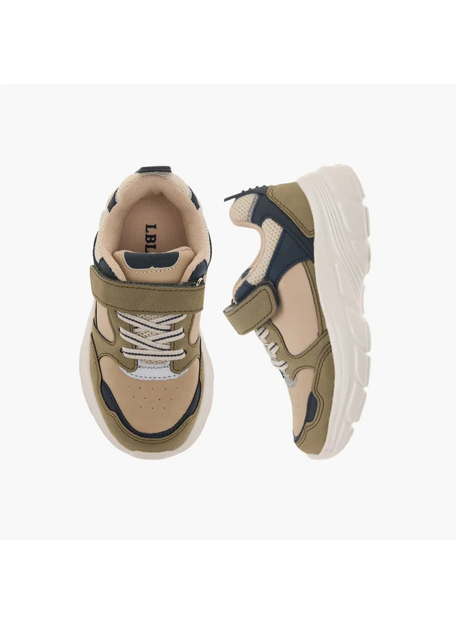ال بي ال من شو اكسبرس Boys Panelled Sneakers with Hook and Loop Closure