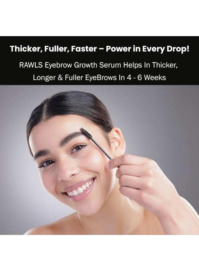 Rawls Eyebrow & Eyelash Growth Serum – Natural & Organic Formula for Longer, Thicker Brows & Lashes – Nourishing with Castor Oil, Almond Oil, Vitamin E & C – 5ml - Image 2