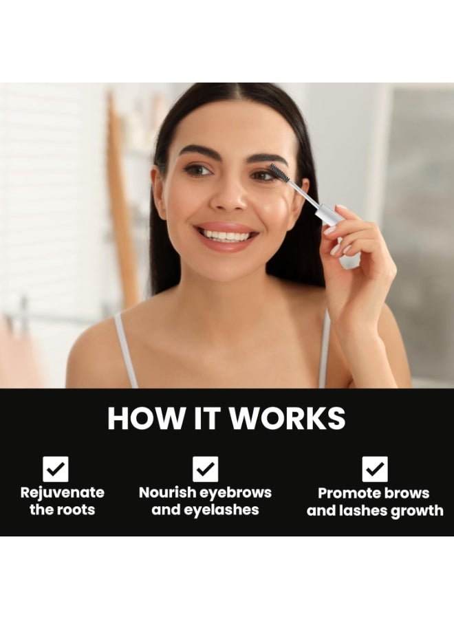 Rawls Eyebrow & Eyelash Growth Serum – Natural & Organic Formula for Longer, Thicker Brows & Lashes – Nourishing with Castor Oil, Almond Oil, Vitamin E & C – 5ml - Image 4