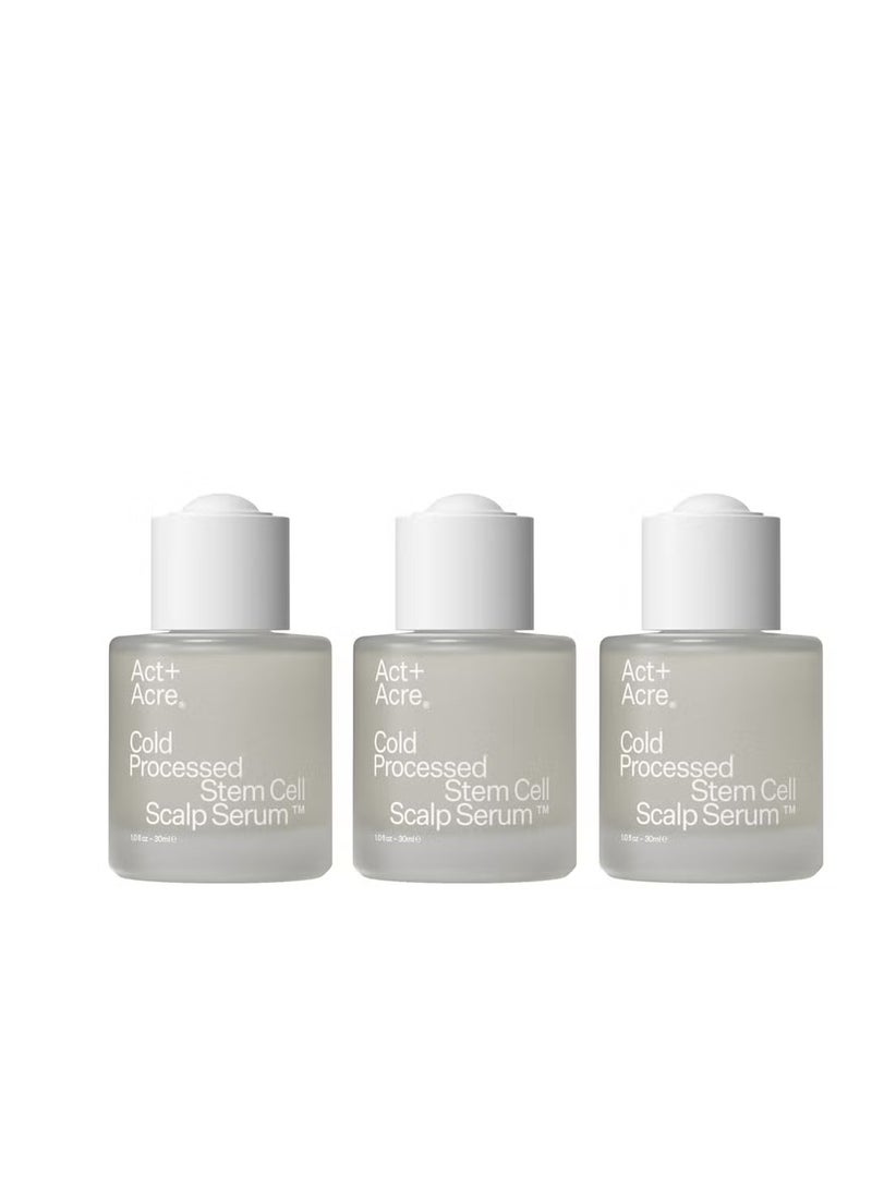 Act+Acre 3 Pack 2% Stem Cell H-2 Grow Complex Scalp Serum for Thicker-Looking Hair - Image 1