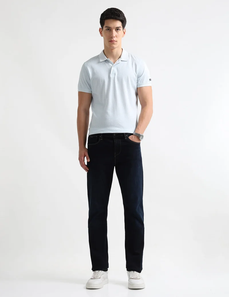 Arrow Navy Bronx Regular Fit Mid Rise Jeans for Men | Best Price UAE
