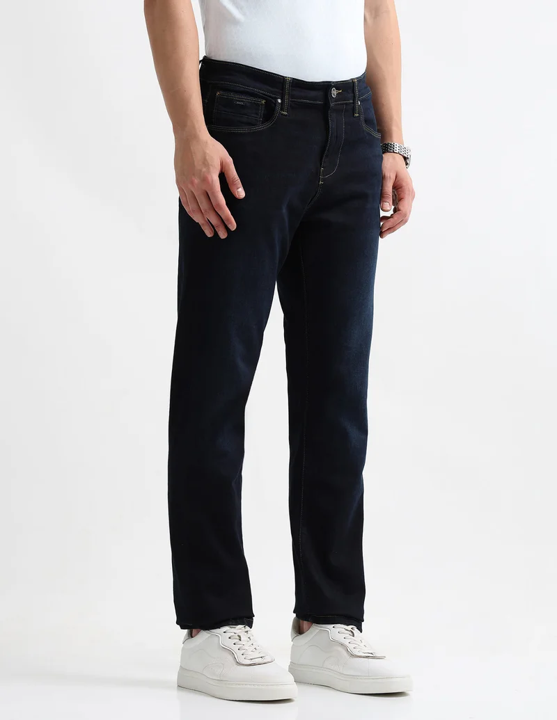 Arrow Navy Bronx Regular Fit Mid Rise Jeans for Men | Best Price UAE