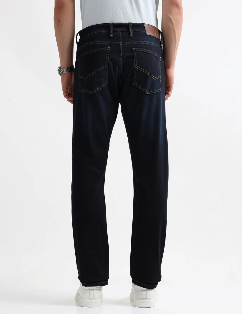 Arrow Navy Bronx Regular Fit Mid Rise Jeans for Men | Best Price UAE