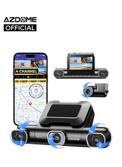 AZDOME AZDOME 4 Channel Dash Cam M660 2K+1K+1K+1K Car DVR GPS 5G Wifi Built-in 128GB eMMC Voice Control 24H Parking Monitor Super Night Vision  - Image 1