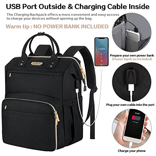 JCDOBEST Lunch Bag Backpack, Insulated Cooler Backpack Lunch Box Laptop Backpack with USB Port for Women Men Fits 15.6 Inch Laptop - Image 4