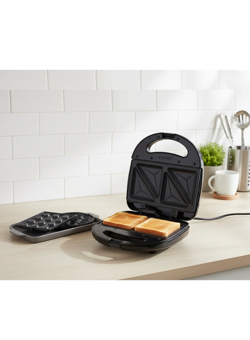 كروس صانعة وجبات خفيفة متعددة الاستخدامات مضادة للالتصاق ألواح قابلة للفصل موديل KR-5320 - Image 2