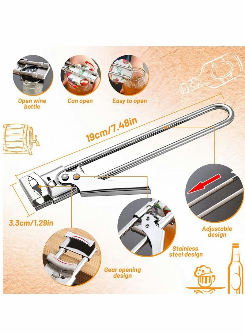 Excefore Master Opener, Adjustable Jar and Bottle Opener, Stainless Steel Jar Lid Gripper  - Image 2