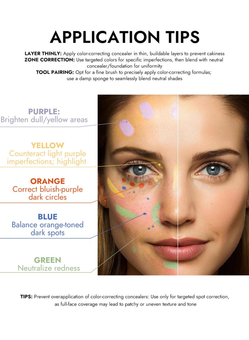 يونج فيجن كونسيلر لتصحيح لون البشرة - تركيبة مرطبة متعددة المهام، تقضي على البهتان وتزيل الاحمرار - Image 4