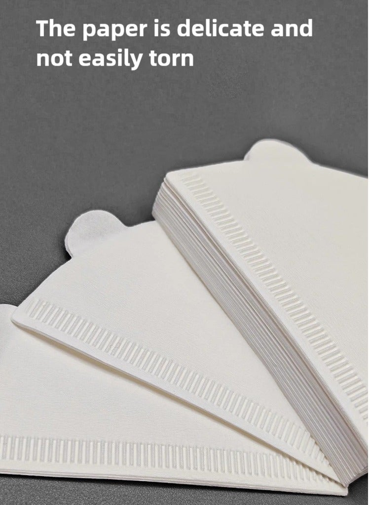 ZEPONOVA 100 Piece Coffee Paper Filter V60 Size 02 White - Image 4