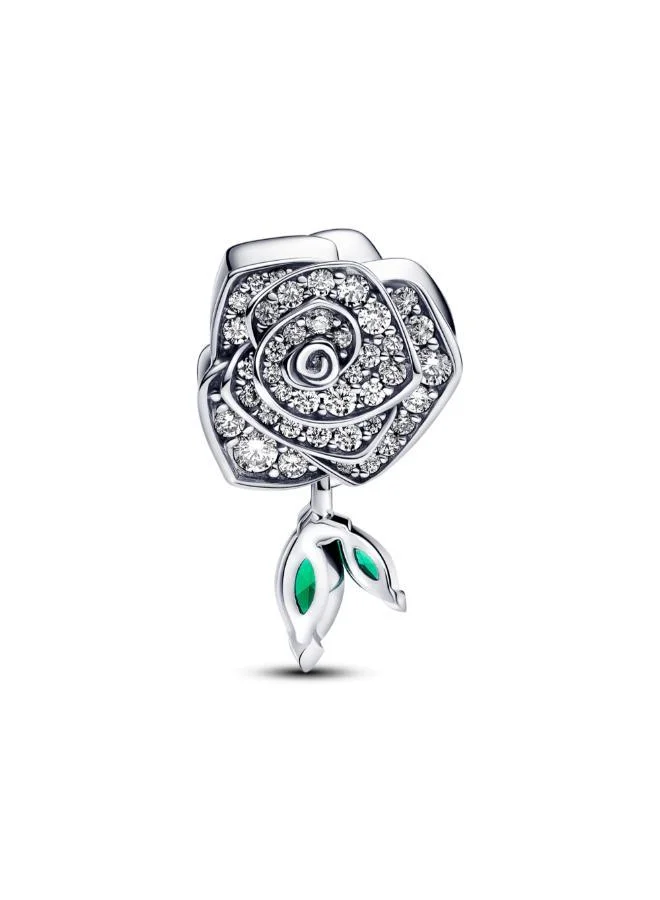 PANDORA Sparkling Rose in Bloom Charm