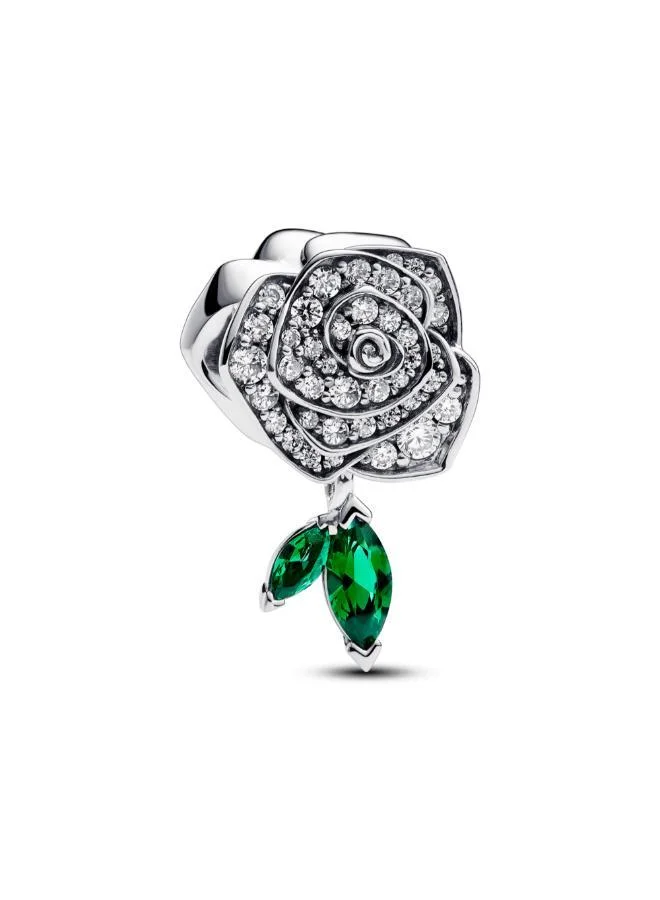 PANDORA Sparkling Rose in Bloom Charm