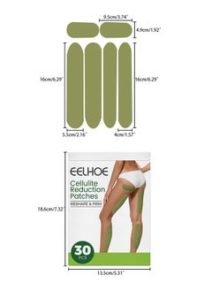 EELHOE 30Pcs Wormwood Leg Patch - Calf Lifting and Shaping Wormwood Leg Patch Moxibustion Patch  - Image 2