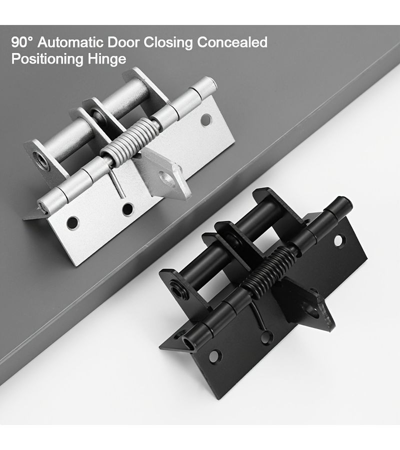 Yellow Heavy Duty Automatic Door Closer 90 Degree Adjustable Soft Close Hinge With Screws For Home Office - Image 1