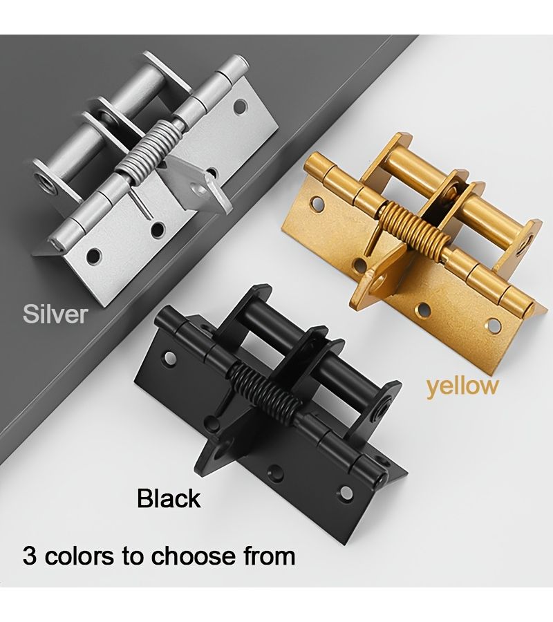 Yellow Heavy Duty Automatic Door Closer 90 Degree Adjustable Soft Close Hinge With Screws For Home Office - Image 4