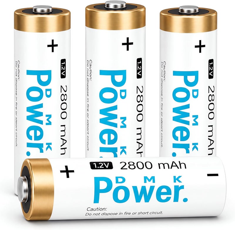 DMK Power Rechargeable AA Batteries,2800mAh High Capacity Batteries 1.2V NiMH Low Self Discharge - Image 1