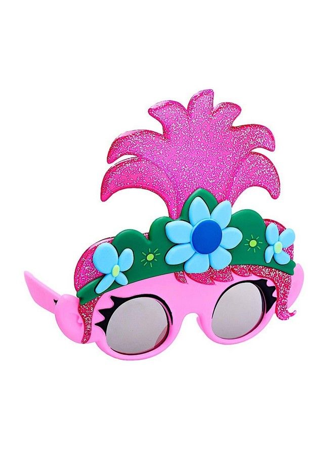 Sun-Staches Licensed Trolls World Tour Poppy Shades Costume Party Favor Sunglasses Uv400 Pink  - Image 2