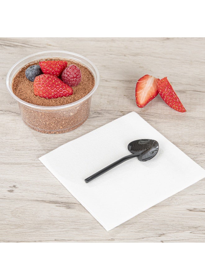 Restaurantware 3.5 Inch x 1.3 Inch Heart Spoons, 500 Disposable Mini Plastic Spoons - Heart-Shaped, For Desserts, Black Plastic Tasting Spoons, For Parties Or Events, - Image 3